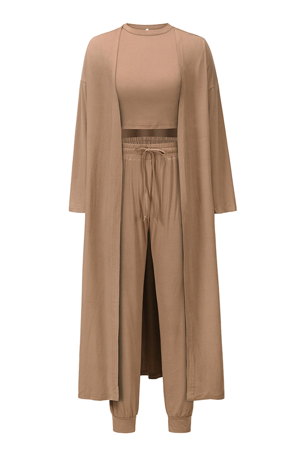 Tank, Pants, and Cardigan 3 Piece Set with Pockets (4 Colors)
