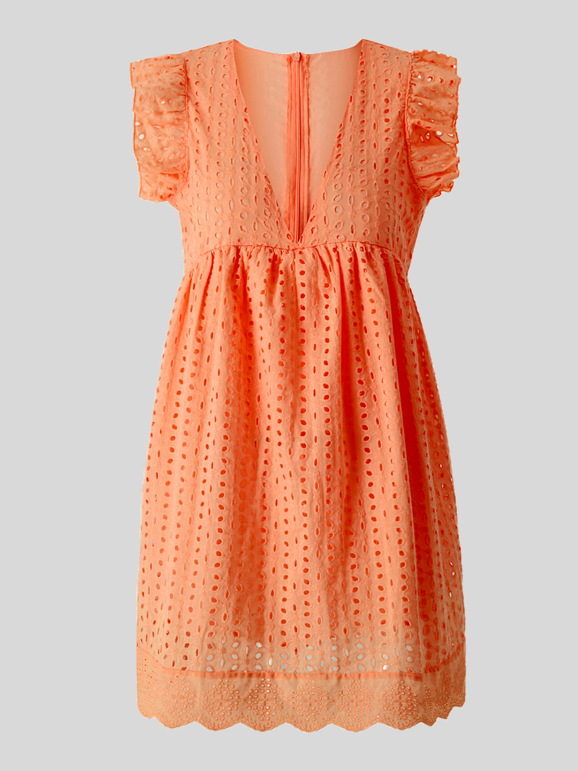 Ruffled Eyelet Cap Sleeve Mini Dress (7 Colors)