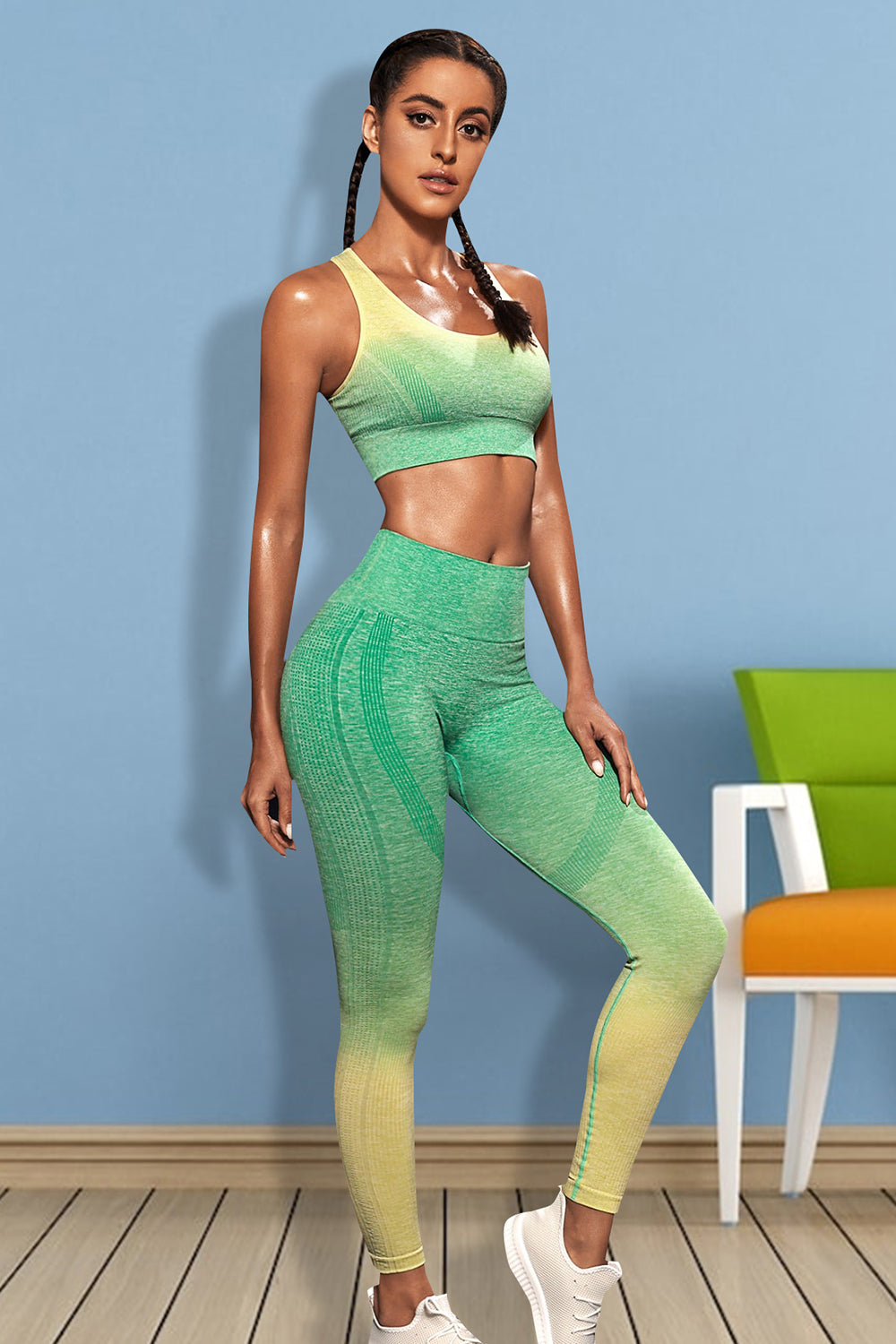 Gradient Sports Tank and Leggings Set (6 Colors)