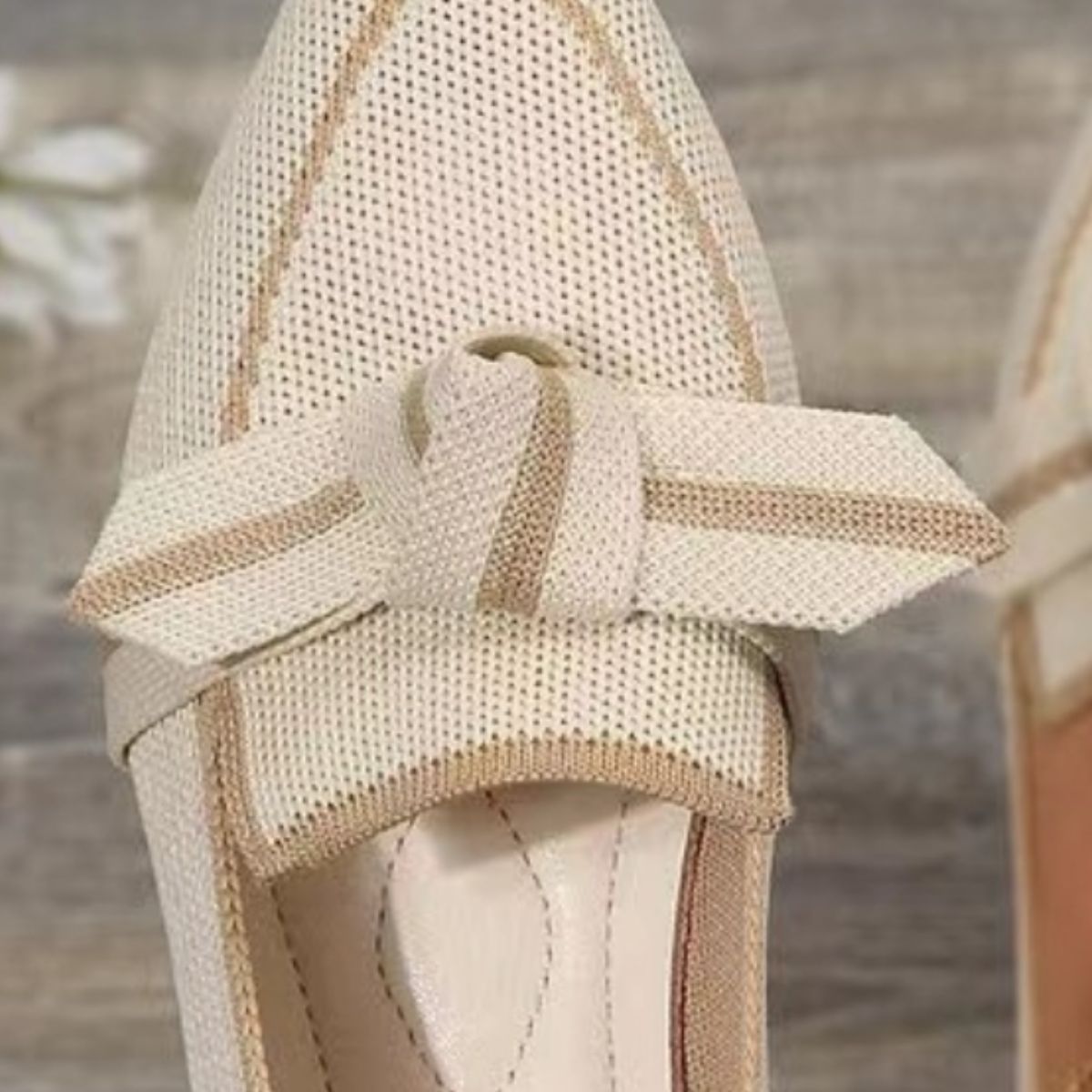Bow Contrast Trim Point Toe Loafers (5 Colors)