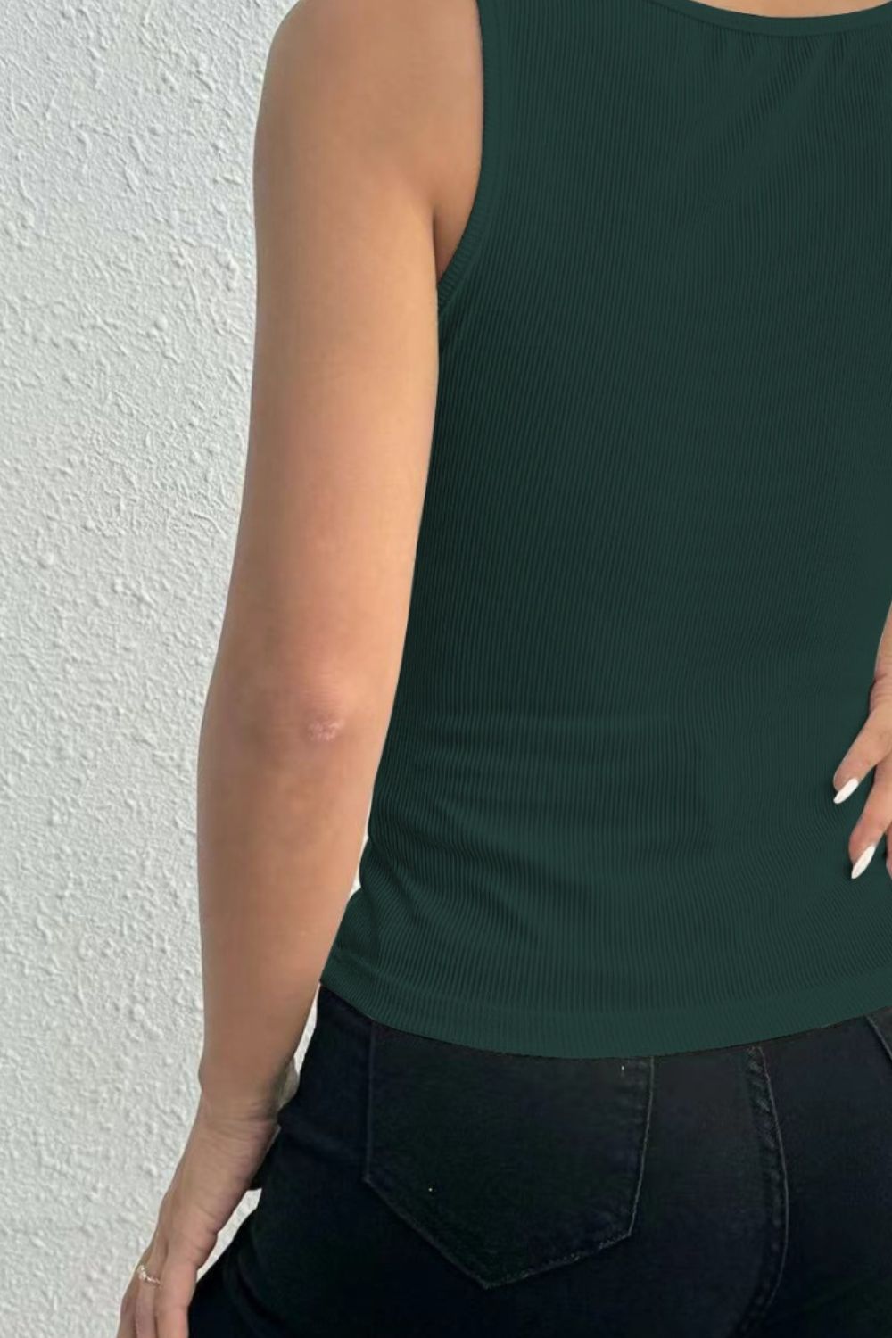 Lace Detail Square Neck Wide Strap Tank (5 Colors)