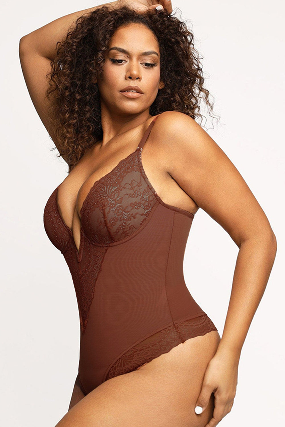 Full Size Lace Detail Sleeveless Shaping Bodysuit (4 Colors)