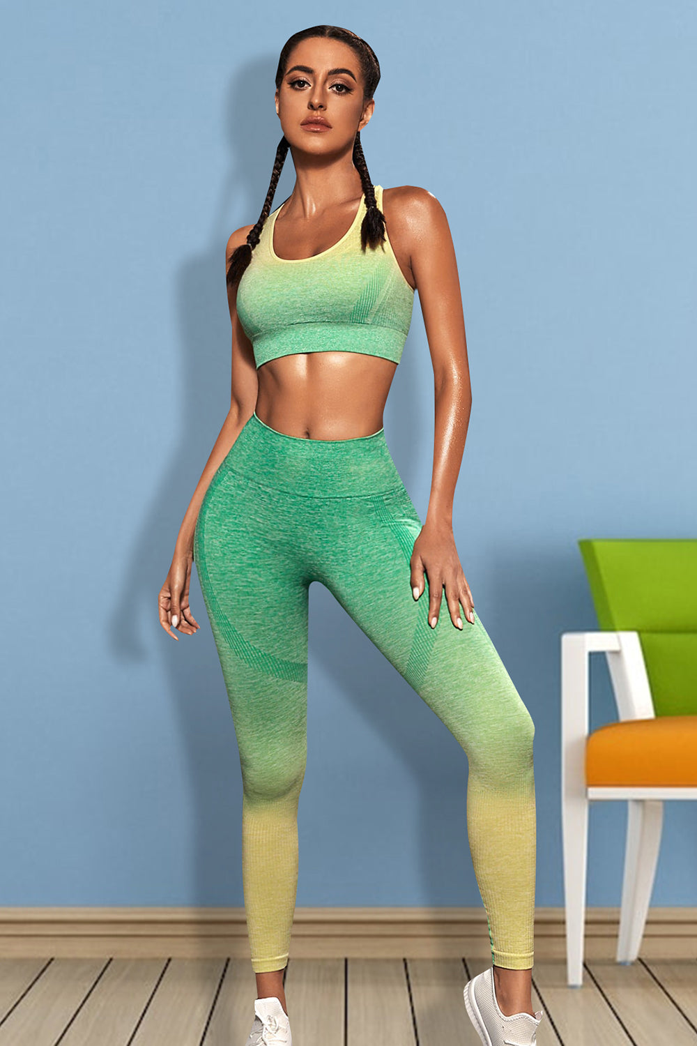 Gradient Sports Tank and Leggings Set (6 Colors)