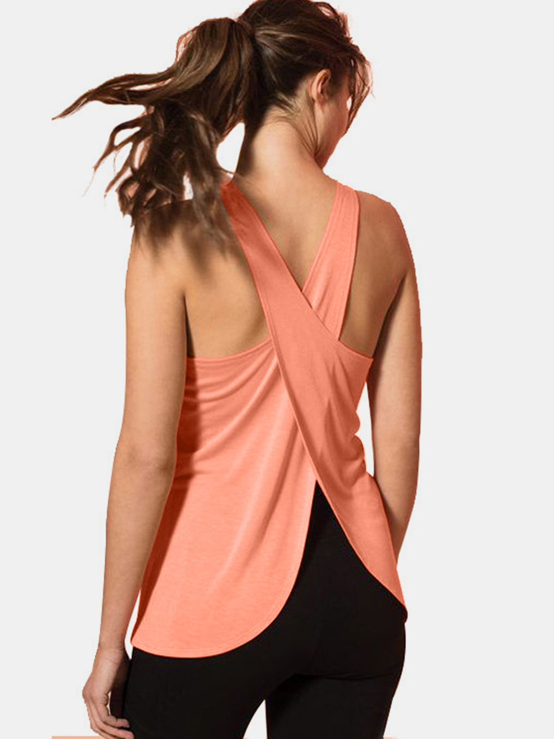 Crisscross Scoop Neck Active Tank (5 Colors)