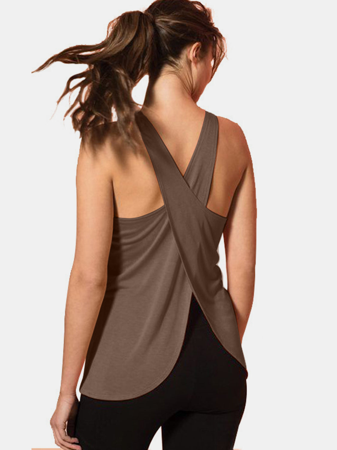 Crisscross Scoop Neck Active Tank (5 Colors)