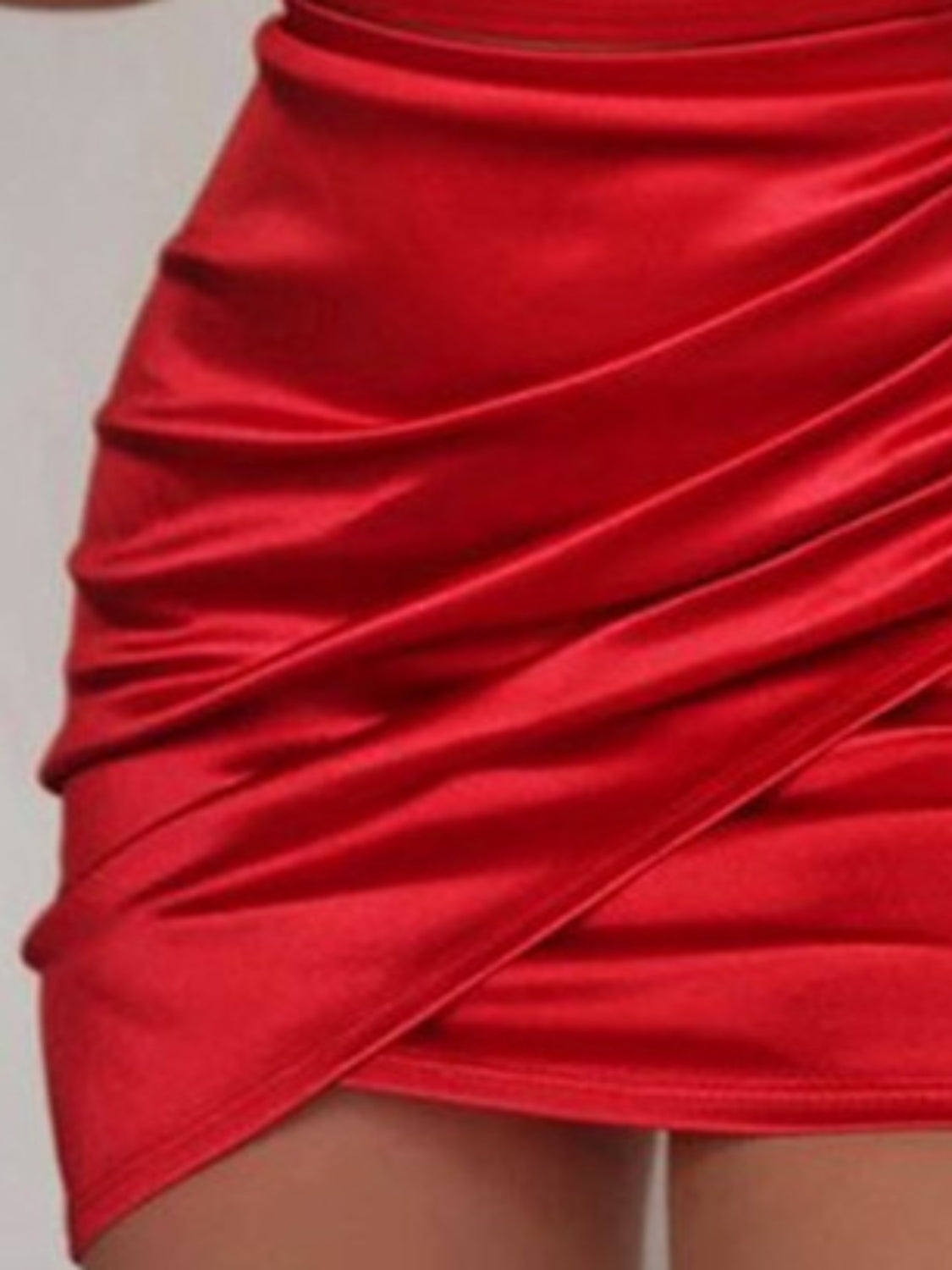 Ruched Spaghetti strap Wrap Dress (4 Colors)