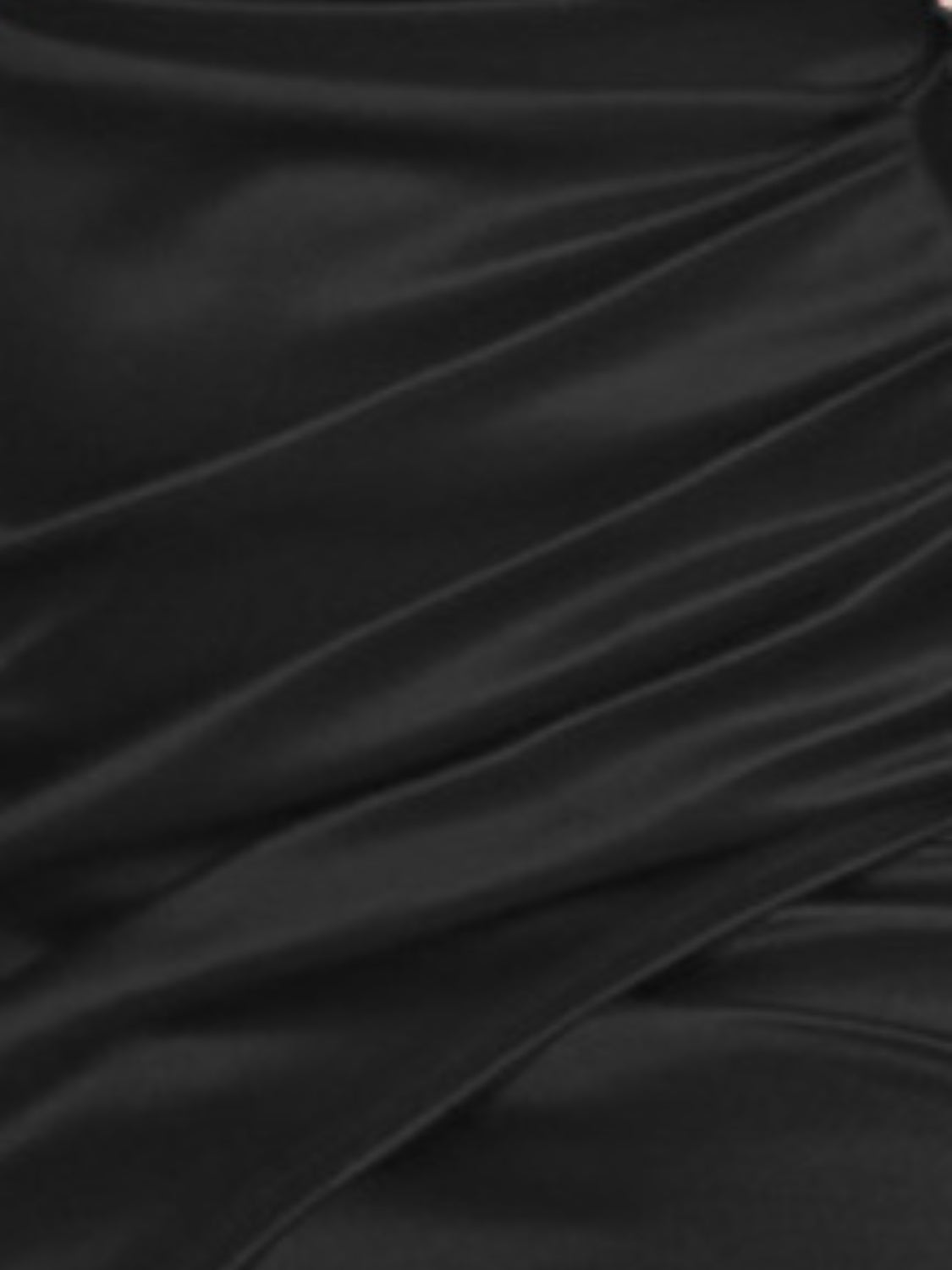 Ruched Spaghetti strap Wrap Dress (4 Colors)