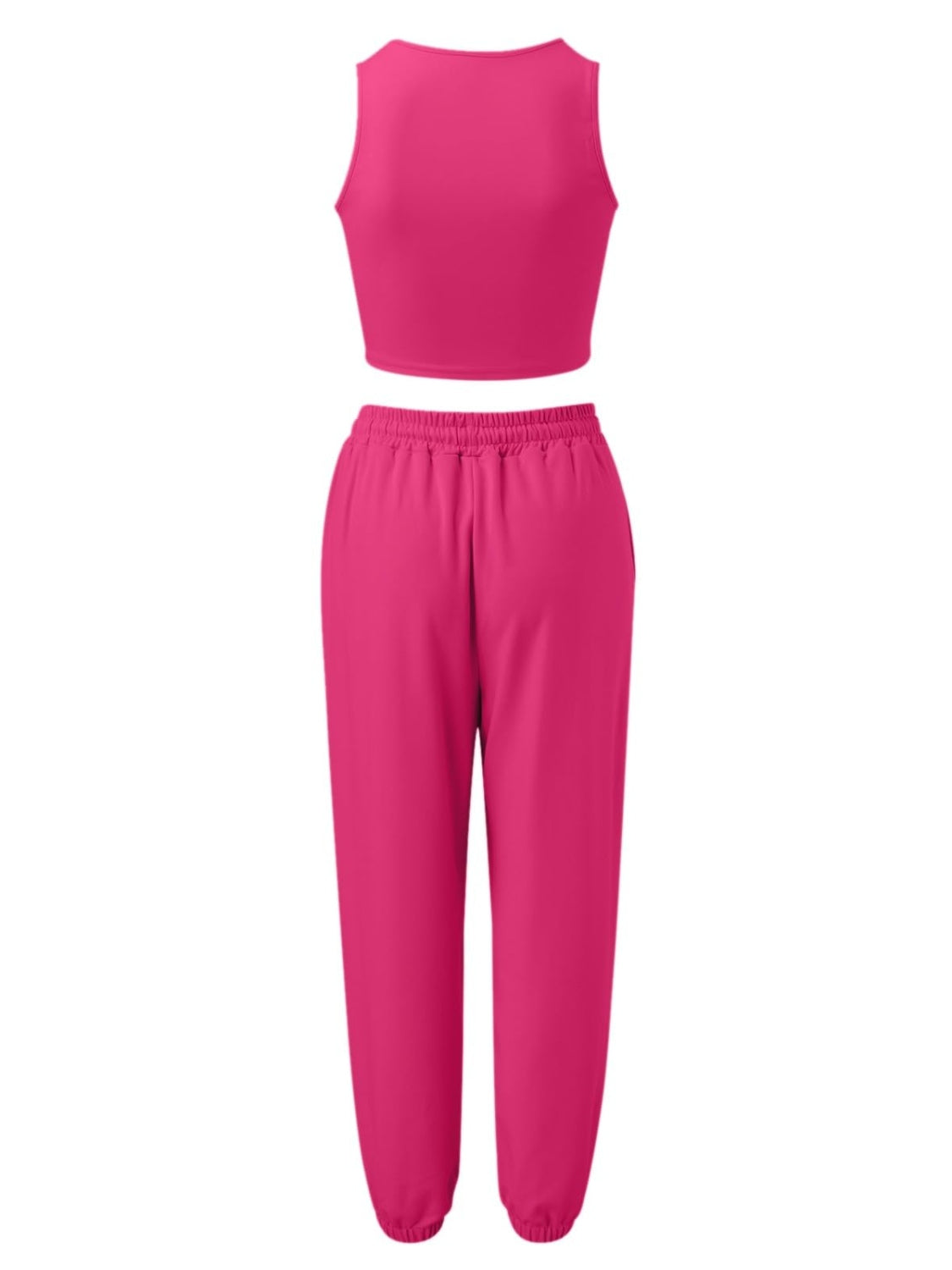Outfit Set - Wide Strap Top and Drawstring Joggers Set (8 Colors)