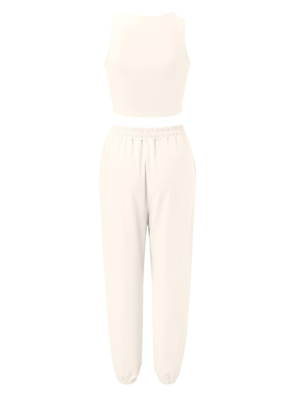 Outfit Set - Wide Strap Top and Drawstring Joggers Set (8 Colors)