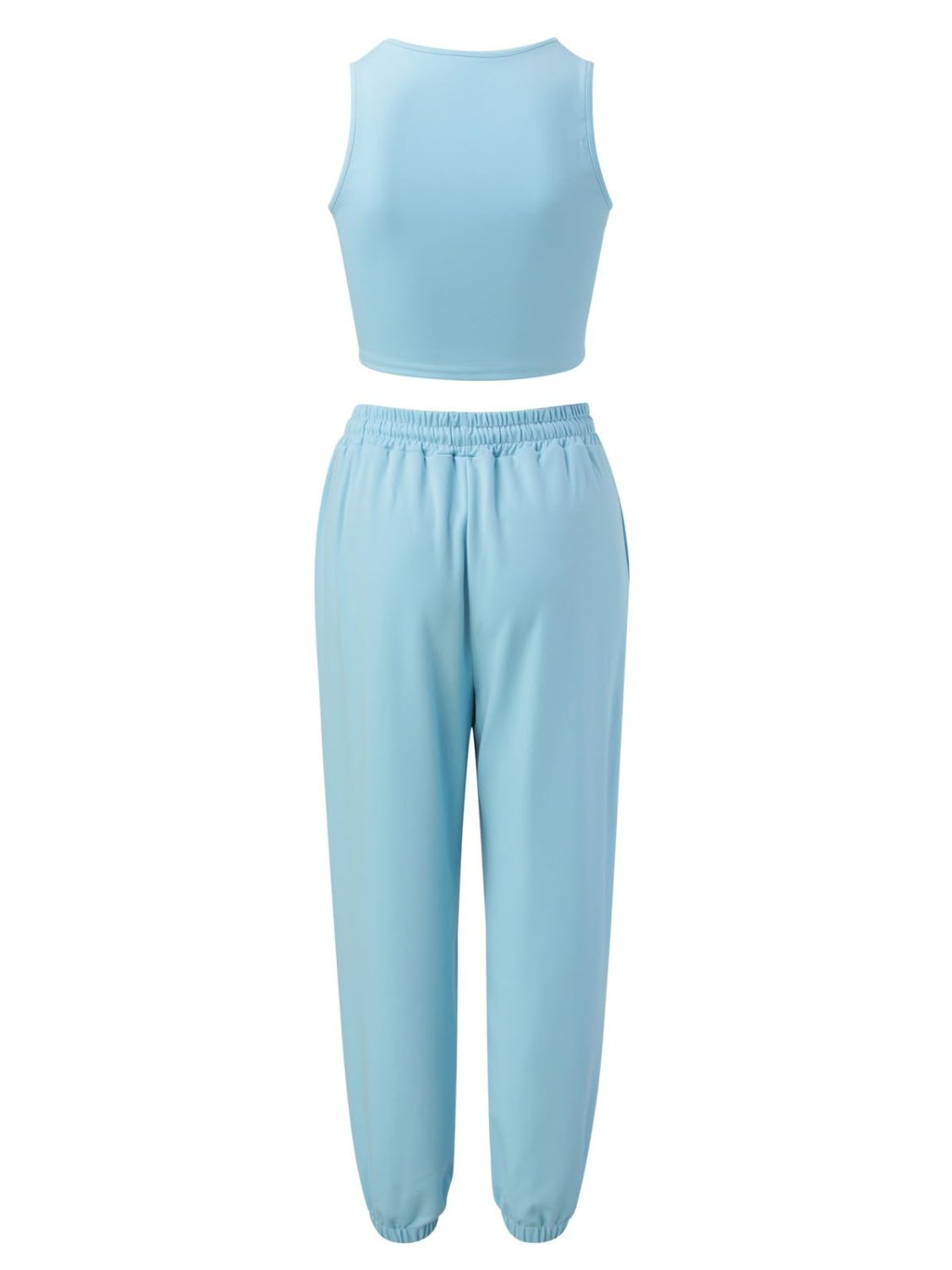 Outfit Set - Wide Strap Top and Drawstring Joggers Set (8 Colors)