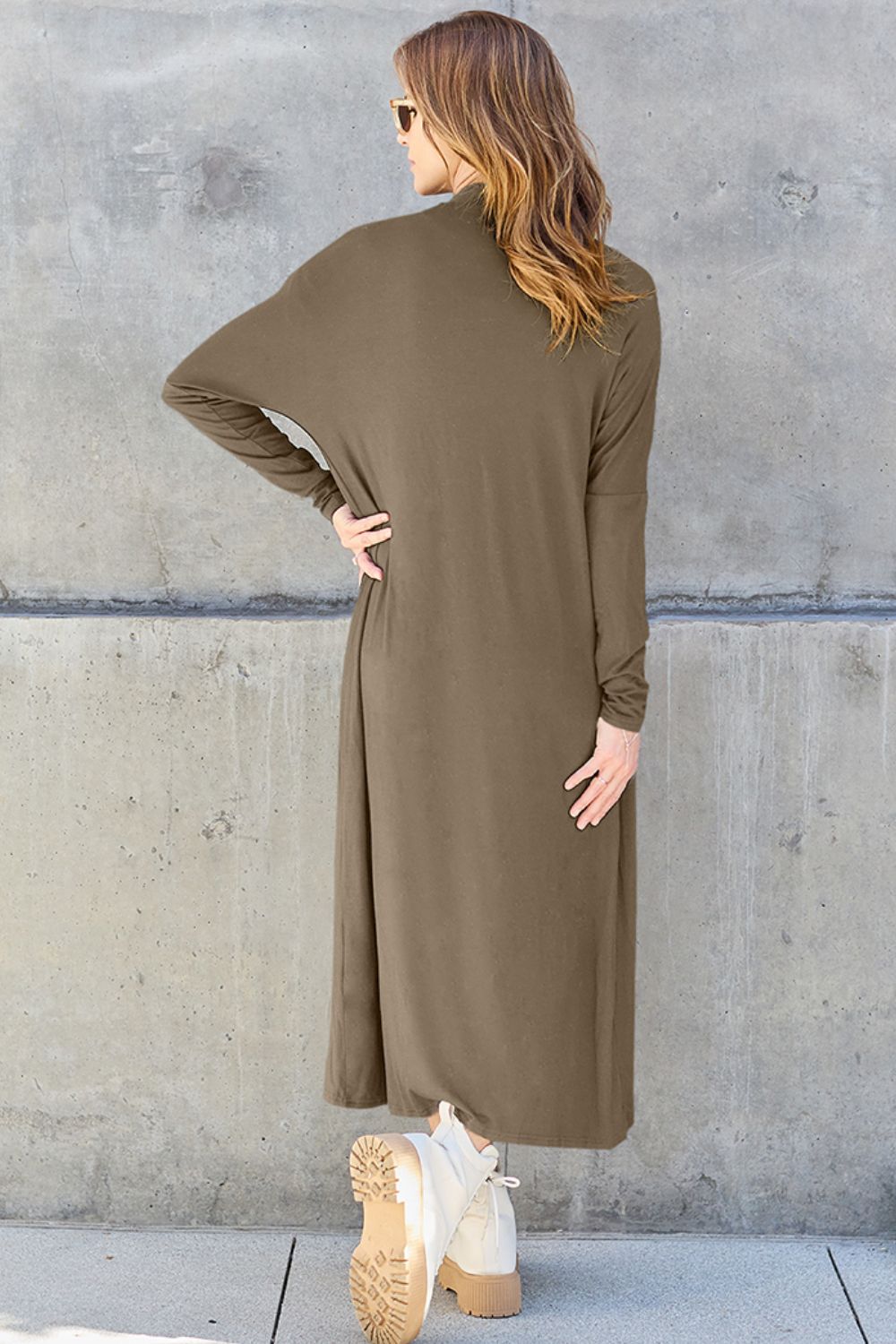 Basic Bae Full Size Open Front Long Sleeve Cover Up (5 Colors up to 3XL)