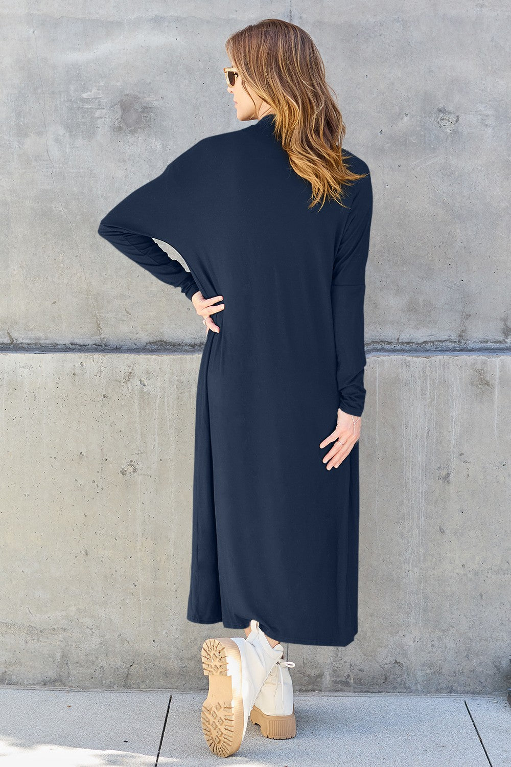 Basic Bae Full Size Open Front Long Sleeve Cover Up (5 Colors up to 3XL)