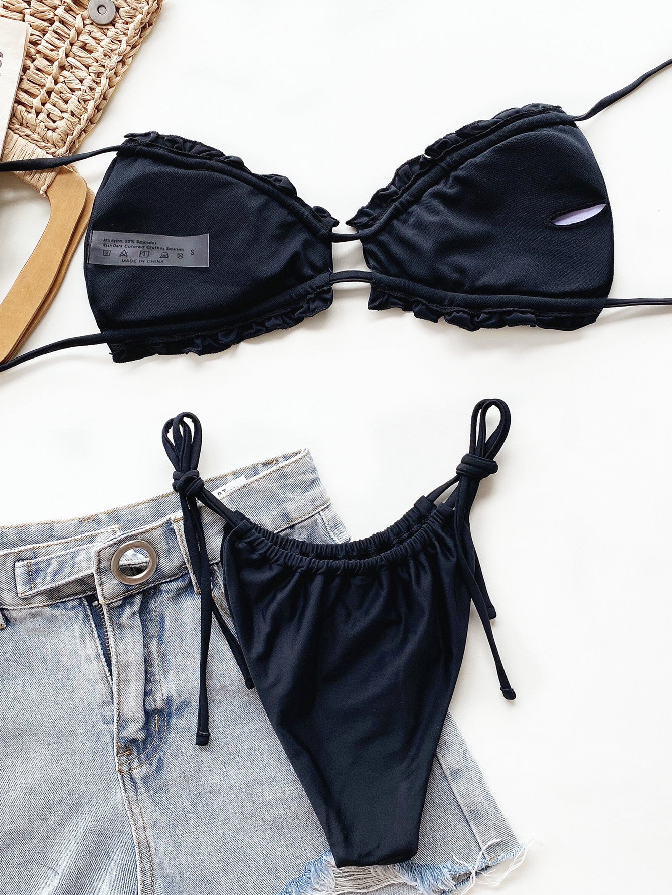 Frill Trill Halter Neck Bikini Set (5 Colors)