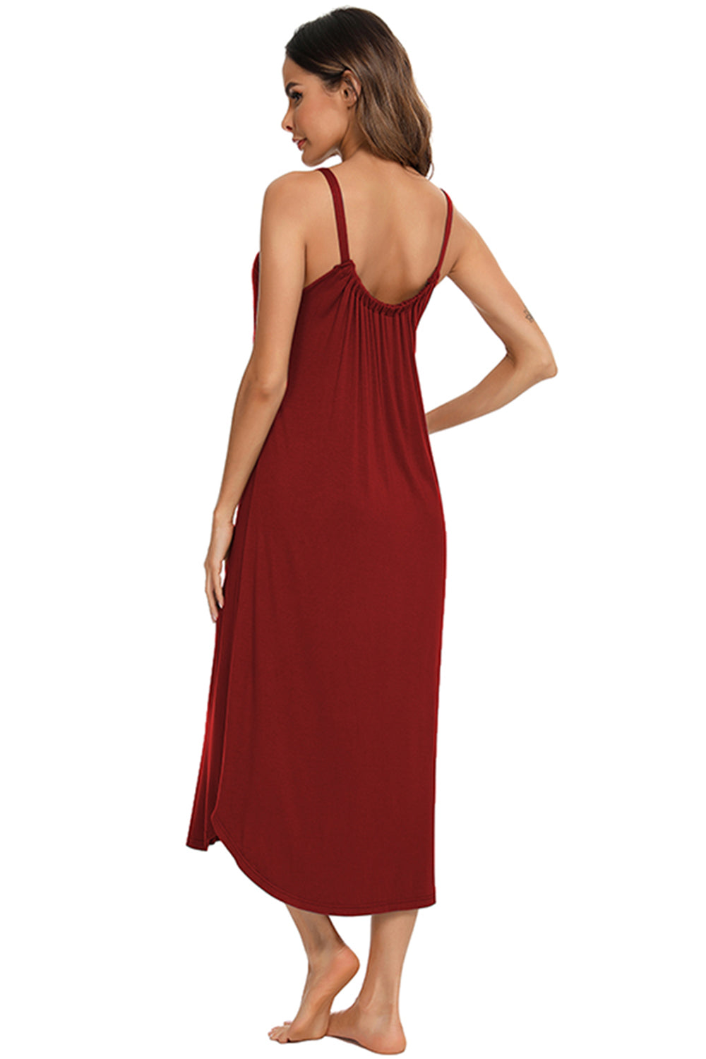 V-Neck Midi Lounge Dress (4 Colors)