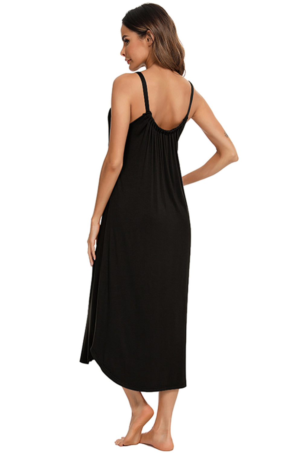 V-Neck Midi Lounge Dress (4 Colors)