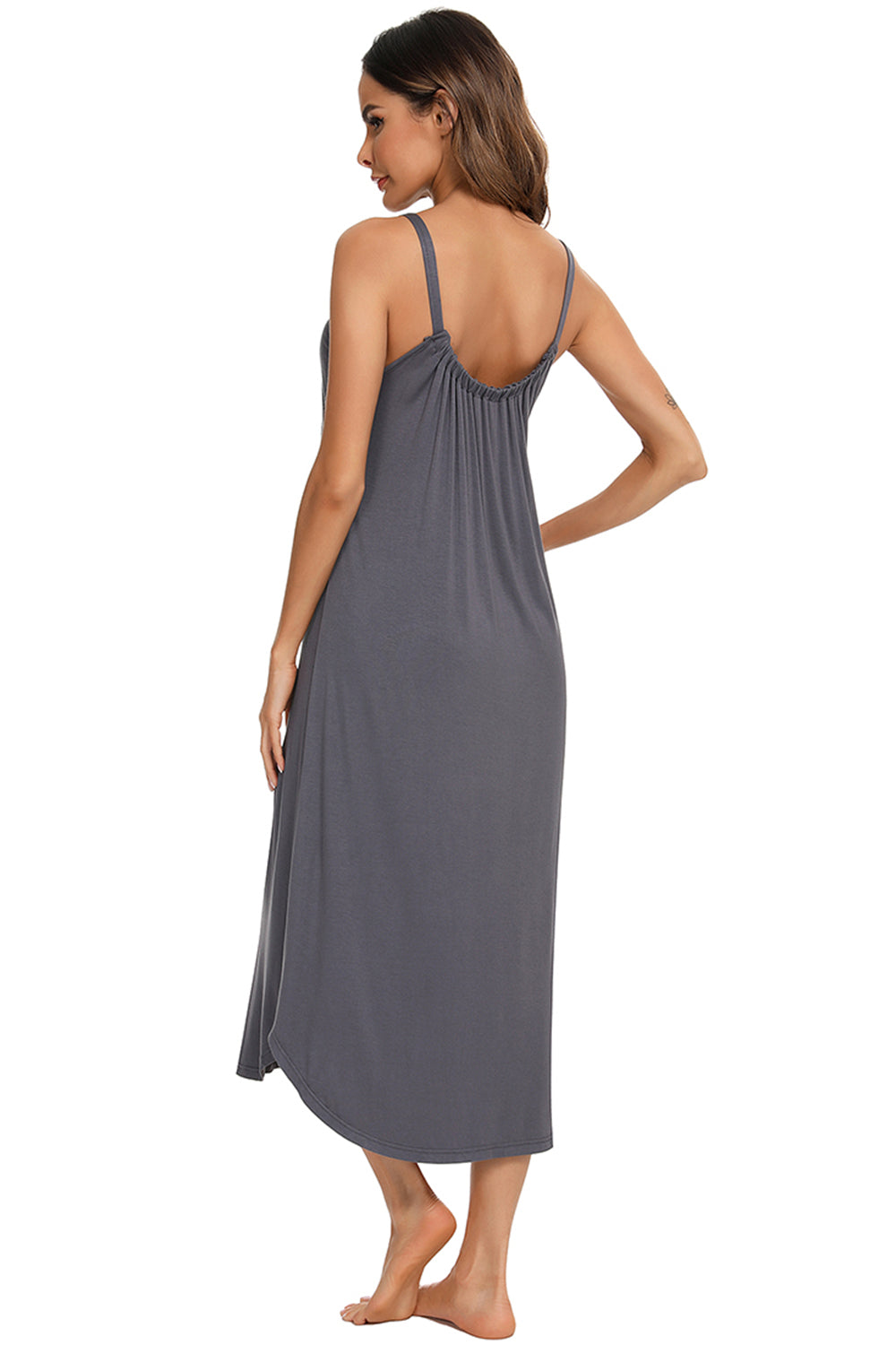 V-Neck Midi Lounge Dress (4 Colors)