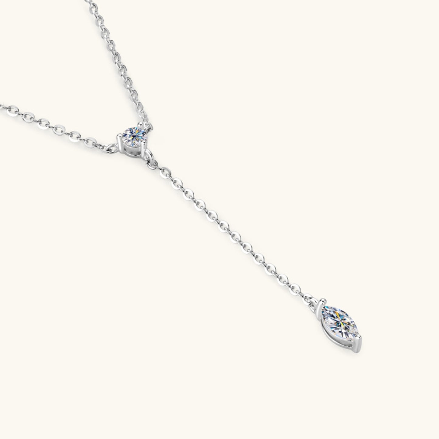 Moissanite 925 Sterling Silver Necklace (2 Colors)