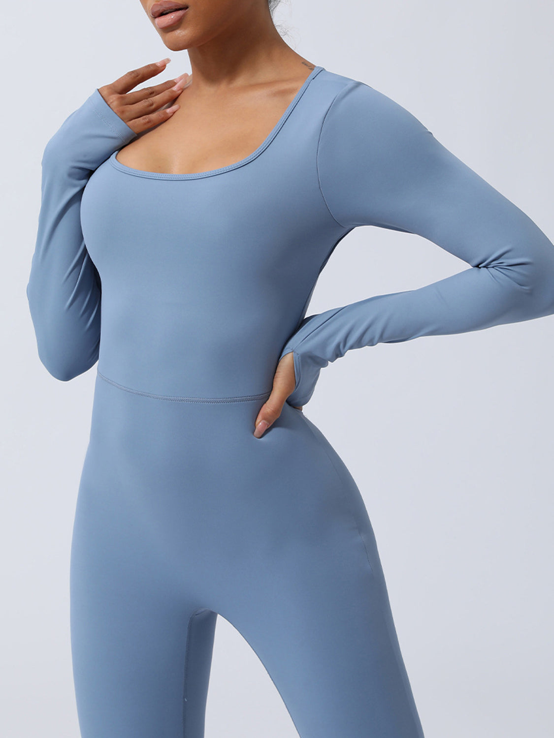 Twisted Backless Long Sleeve Jumpsuit (4 Colors)