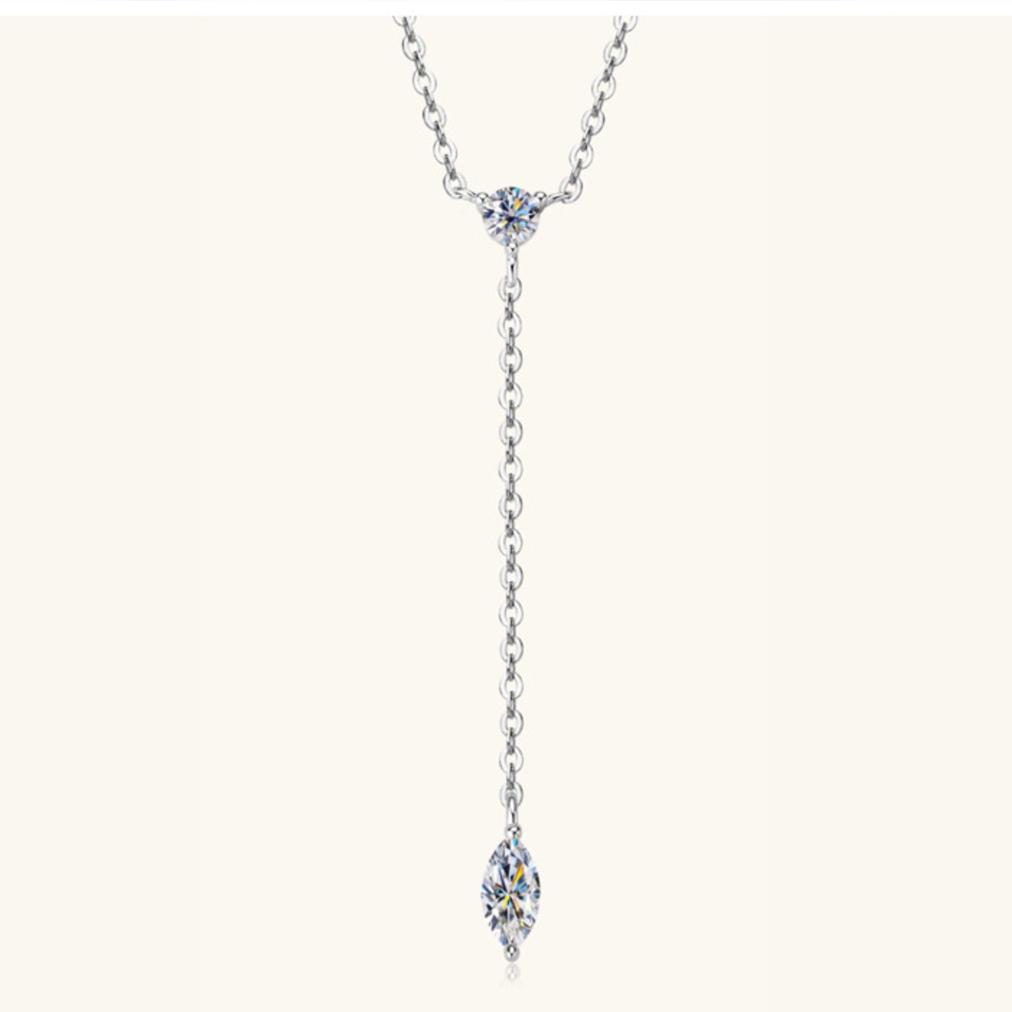 Moissanite 925 Sterling Silver Necklace (2 Colors)