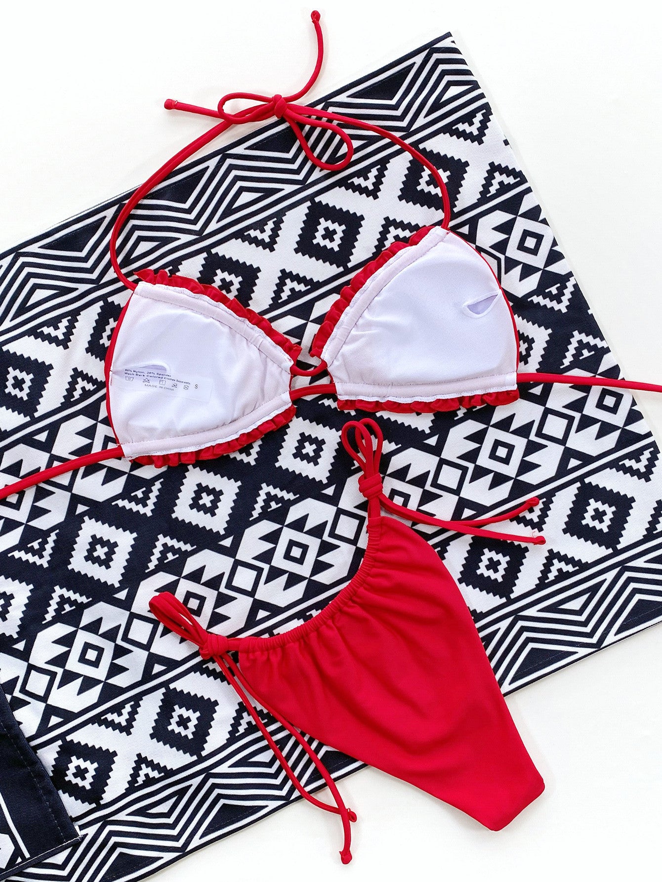 Frill Trill Halter Neck Bikini Set (5 Colors)