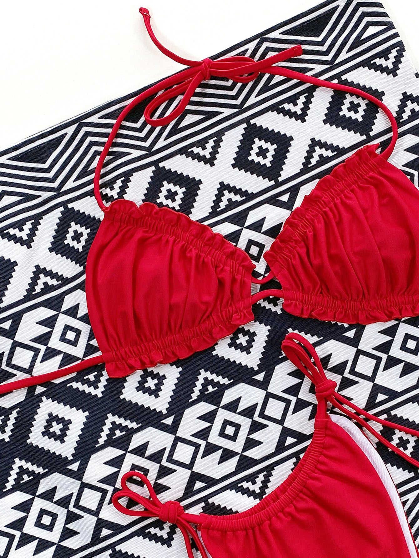 Frill Trill Halter Neck Bikini Set (5 Colors)