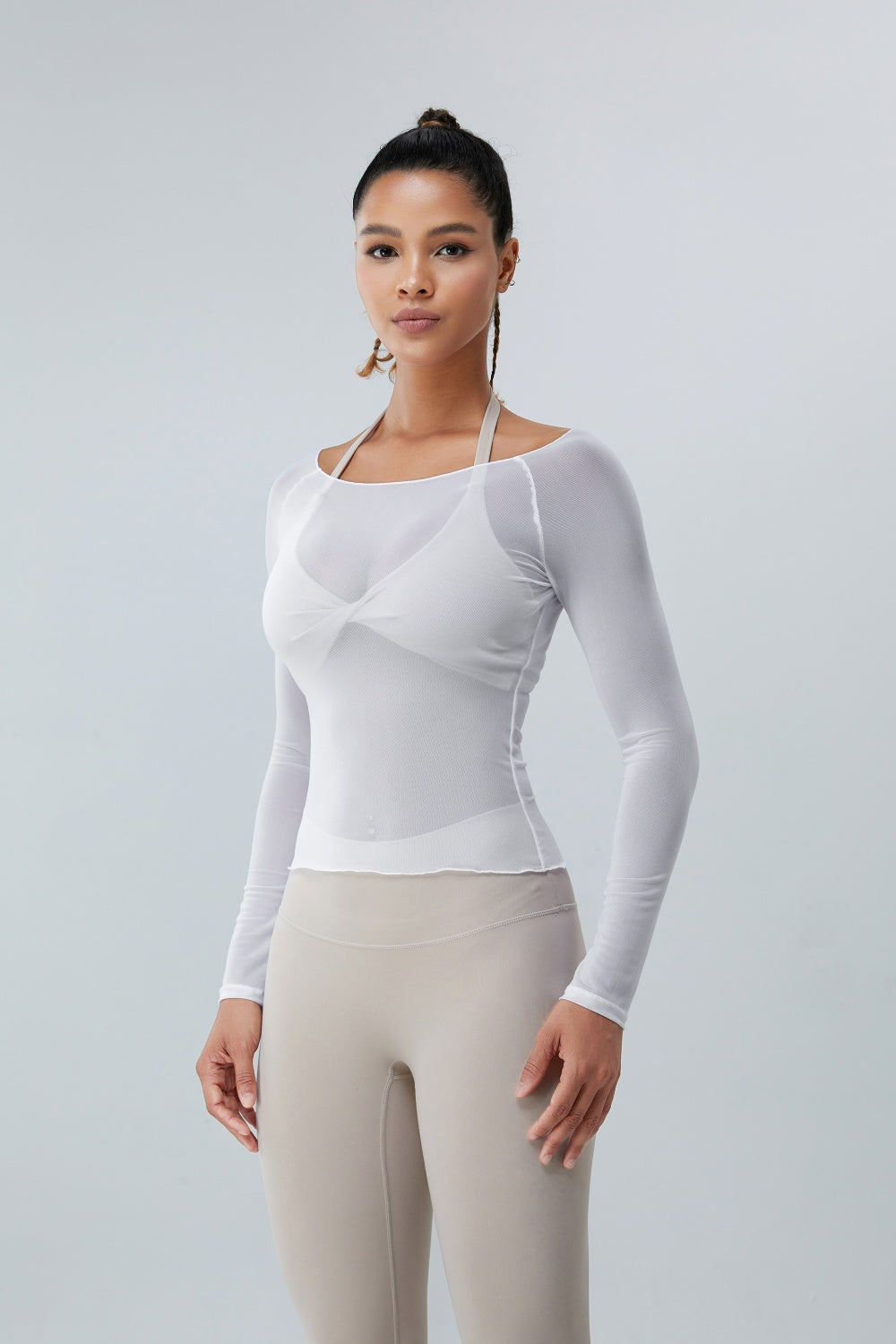 Boat Neck Long Sleeve Active T-Shirt (4 Colors)