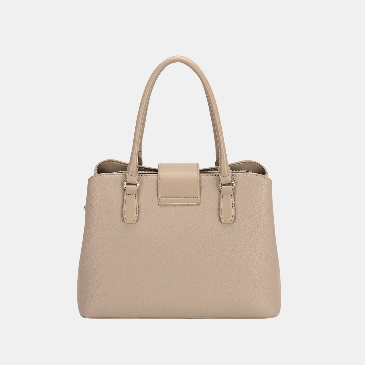 David Jones PU Leather Twist-Lock Tote Bag (3 Colors)