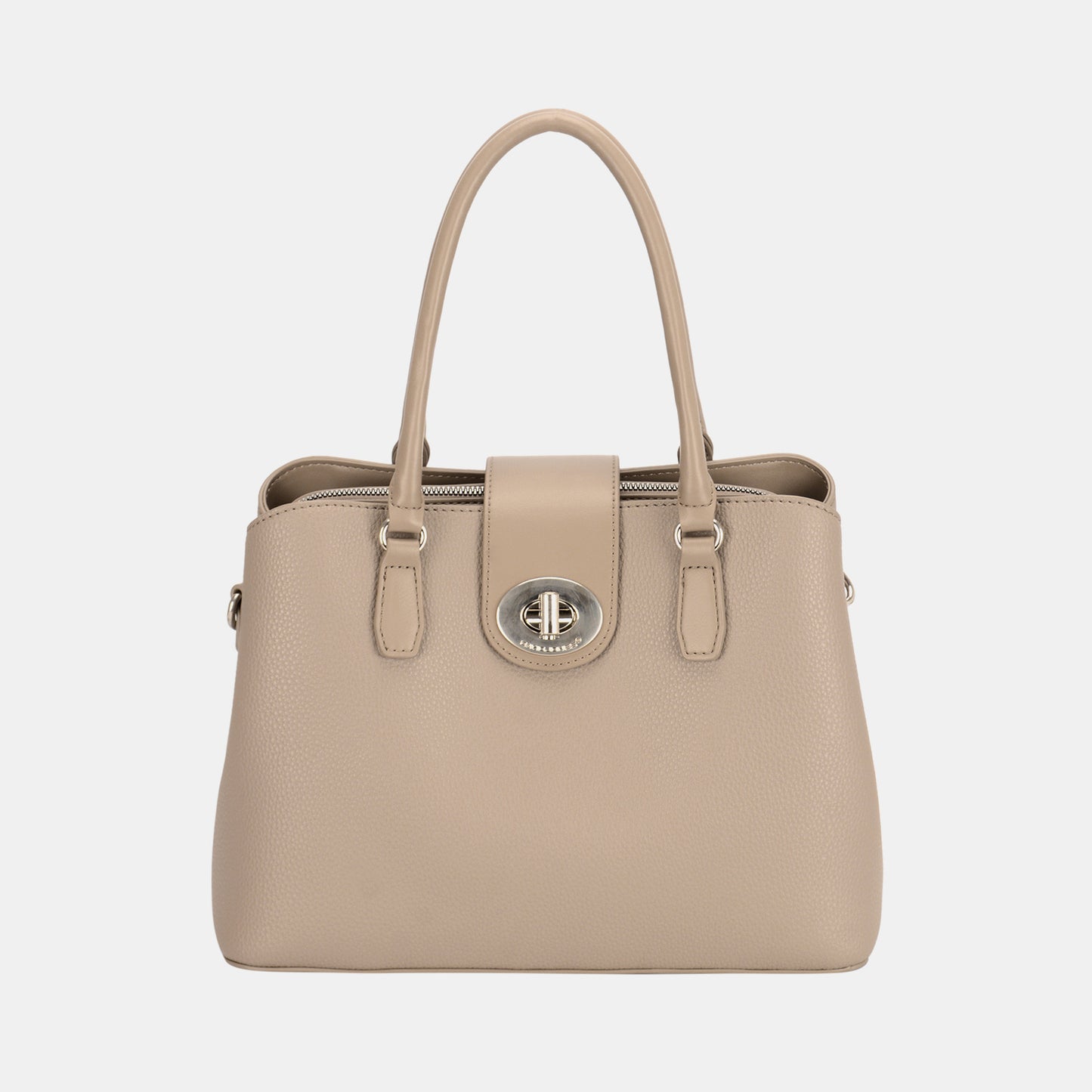 David Jones PU Leather Twist-Lock Tote Bag (3 Colors)