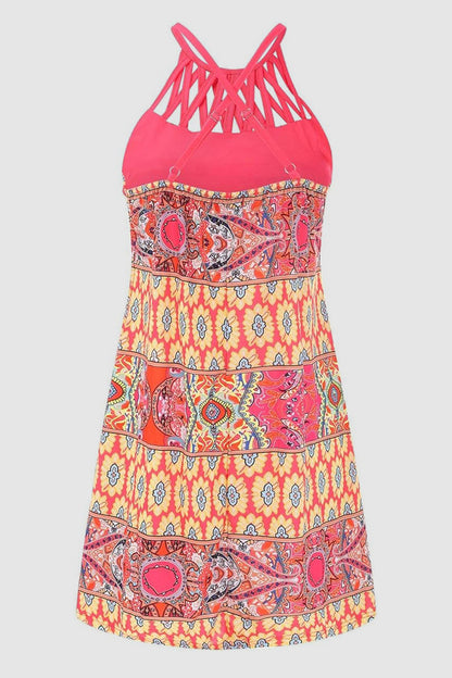 Printed Grecian Neck Mini Dress (9 Colors)