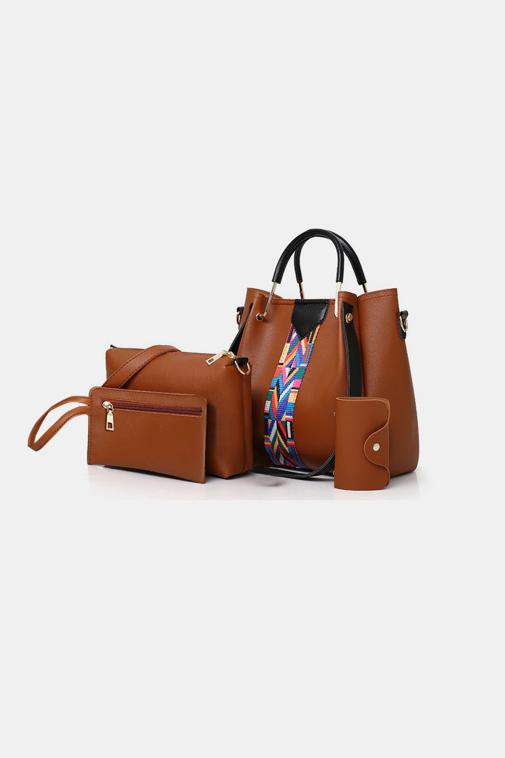 4-Piece PU Leather Bag Set (2 Colors)