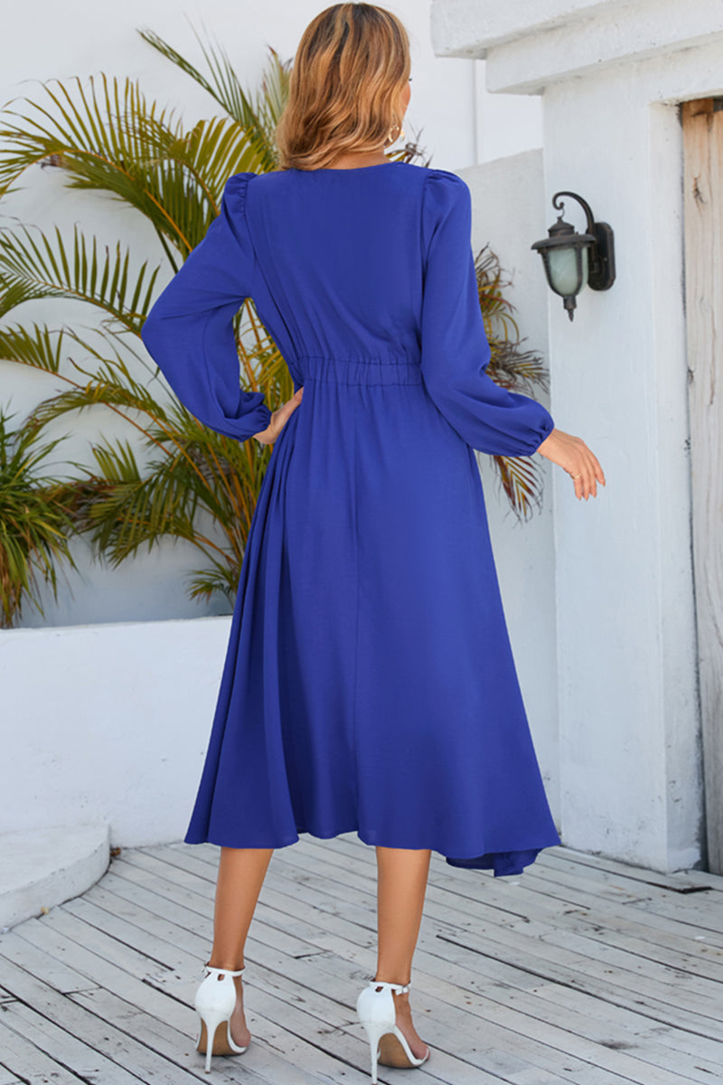 Twisted Long Sleeve Midi Dress (5 Colors)